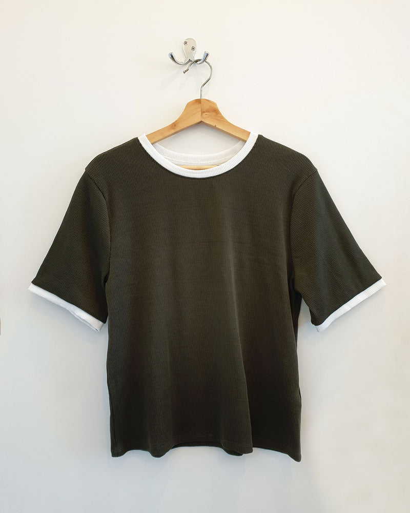 Awake Tee Ribbed - Forest